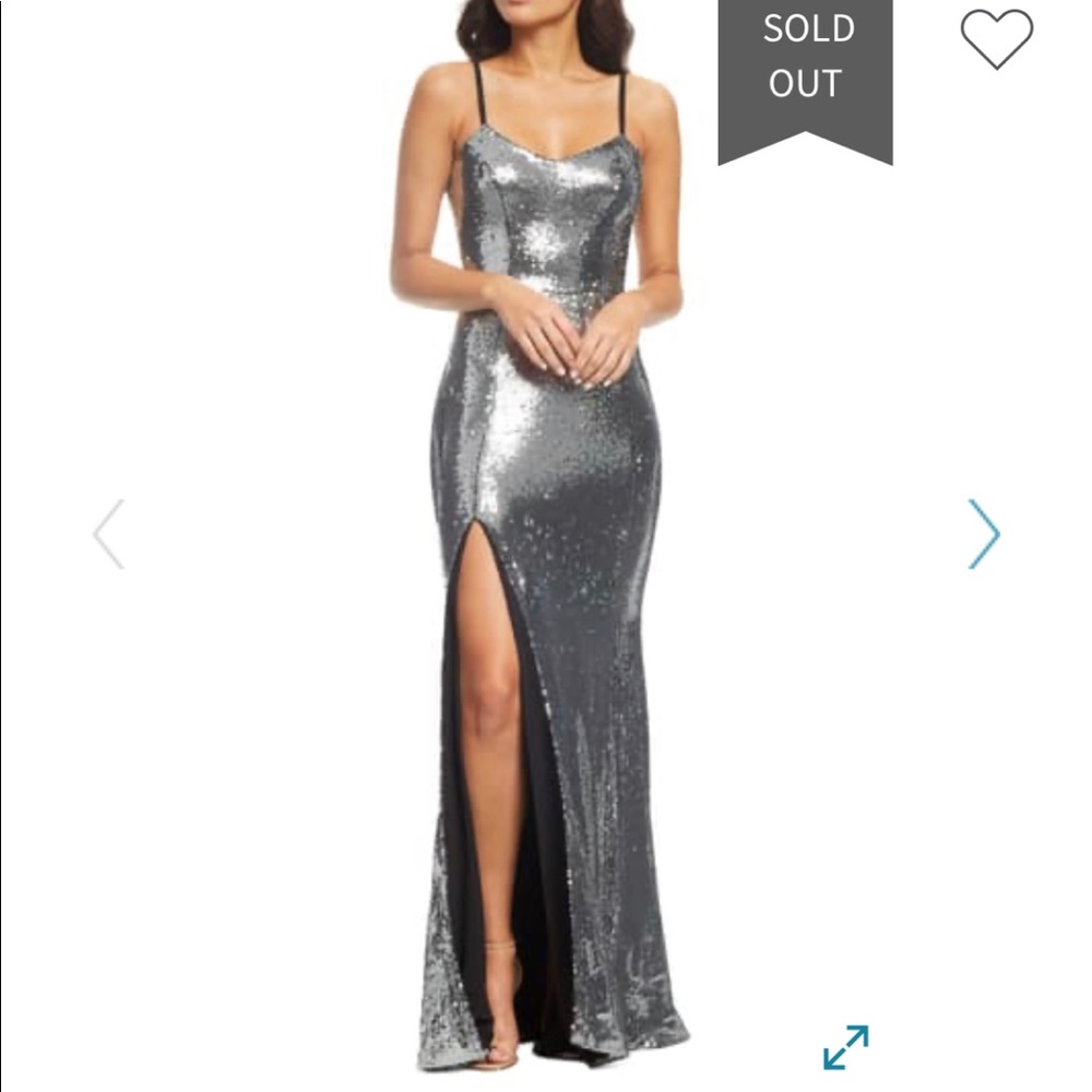 Dress The Population Silver dress